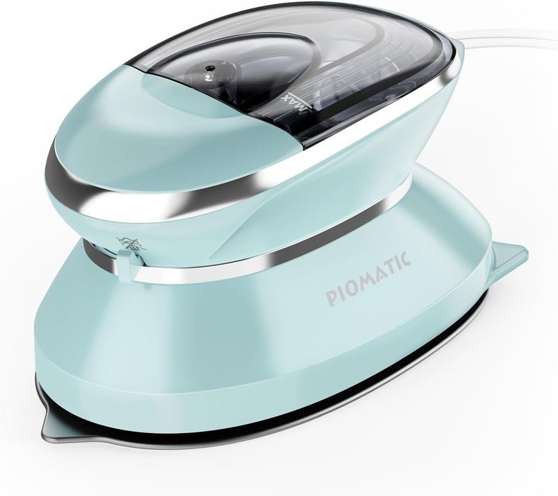PIOMATIC Travel Iron Mini with Steam for Clothes with Dual Voltage, Portable Mini Ironing Machine with Non-Stick Soleplate, Small Iron for Sewing, Quilting and Handcraft - Image 1